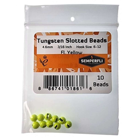 Semperfli Tungsten Slotted Beads 4,6mm - Fl Yellow i gruppen Kroge og endegrej / Fluebinding / Fluebindingsmateriale / Cones hos Sportfiskeprylar.se (BTBD046FYL)