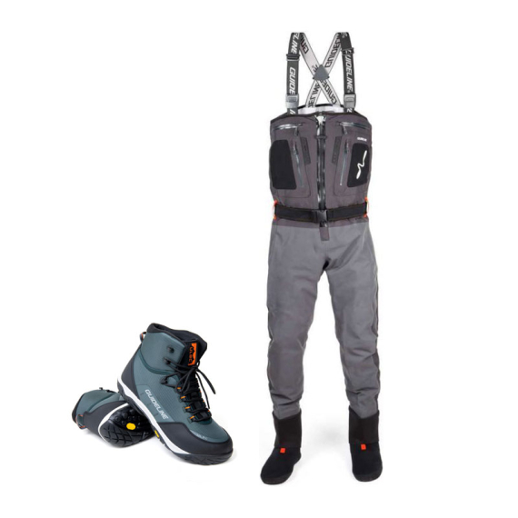 Guideline Alta Sonic T-Zip ULBC Wader Combo Vibram i gruppen Beklædning og fodtøj / Waders og waders-udstyr / Vadesæt hos Sportfiskeprylar.se (BUNDLE_GL50710)
