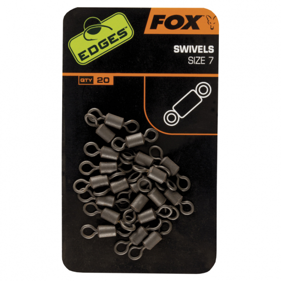 Fox Edges Swivels Standard Size 7, 20-pack i gruppen Kroge og endegrej / Svirvler / Svirvler hos Sportfiskeprylar.se (CAC533)