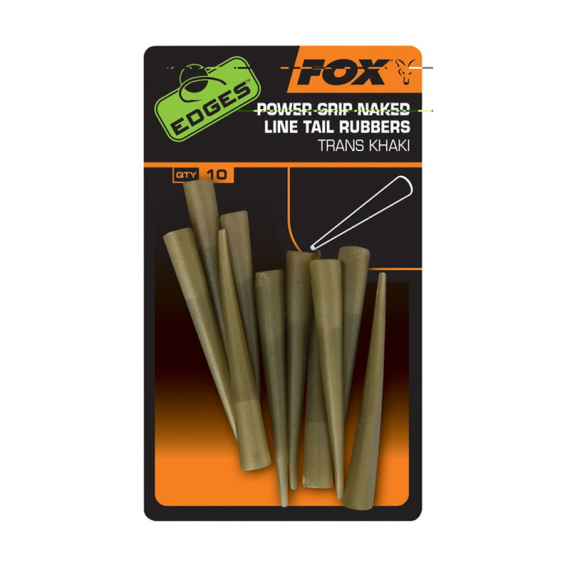 Fox Power Grip Naked Line Tail Rubbers Size 7, 10-pack i gruppen Kroge og endegrej / Rig tilbehør / Krympeslanger og tuber hos Sportfiskeprylar.se (CAC686)