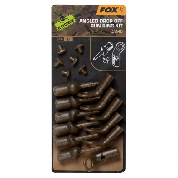 Fox Edges Camo Angled Drop Off Run Rig Kit 6-pack i gruppen Kroge og endegrej / Rig tilbehør / Andet rigtilbehør hos Sportfiskeprylar.se (CAC775)