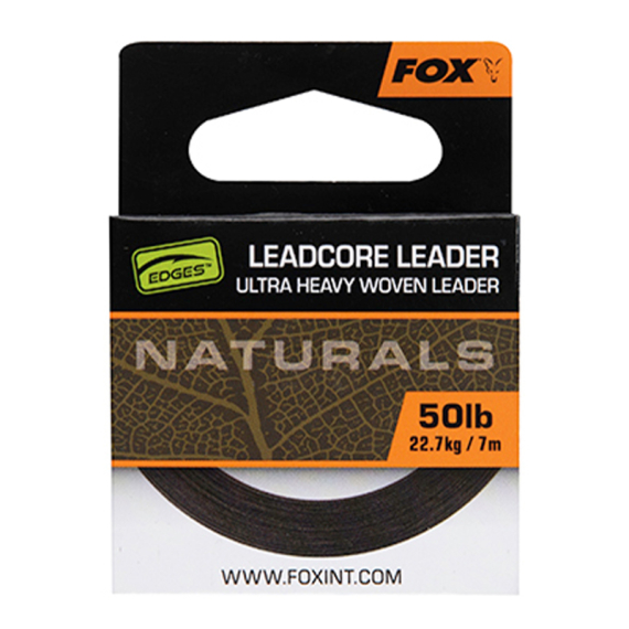 Fox Edges Naturals Leadcore Leader i gruppen Kroge og endegrej / Ledere og Forfangsmateriale / Forfangsmateriale / Blykerne hos Sportfiskeprylar.se (CAC821r)