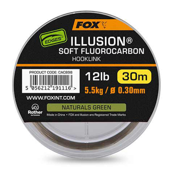 Fox Edges Illusion Soft Fluorocarbon Hooklink 30m i gruppen Kroge og endegrej / Rig tilbehør / Andet rigtilbehør hos Sportfiskeprylar.se (CAC898r)