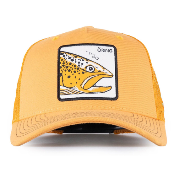 SQRTN Trout Trucker Cap Mustard i gruppen Beklædning og fodtøj / Kasketter og hovedbeklædning / Kasketter / Trucker caps hos Sportfiskeprylar.se (CAP-256-OSFA)