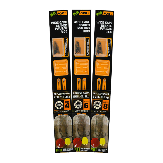 Fox Edges Wide Gape Beaked PVA Ready Rigs i gruppen Kroge og endegrej / Færdiglavede rigs hos Sportfiskeprylar.se (CCR172r)