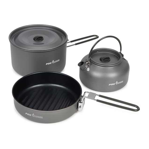 Fox Cookware 3 piece Cook Set i gruppen Outdoor / Stormkøkken og køkkenredskaber / Stormkøkkener og brændere hos Sportfiskeprylar.se (CCW036)