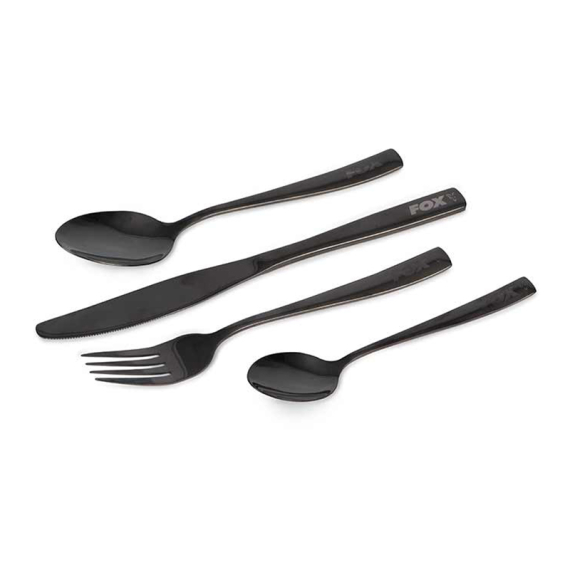 Fox Cookware Black Stainless Cutlery Set i gruppen Outdoor / Stormkøkken og køkkenredskaber / Stormkøkkener og brændere hos Sportfiskeprylar.se (CCW041)