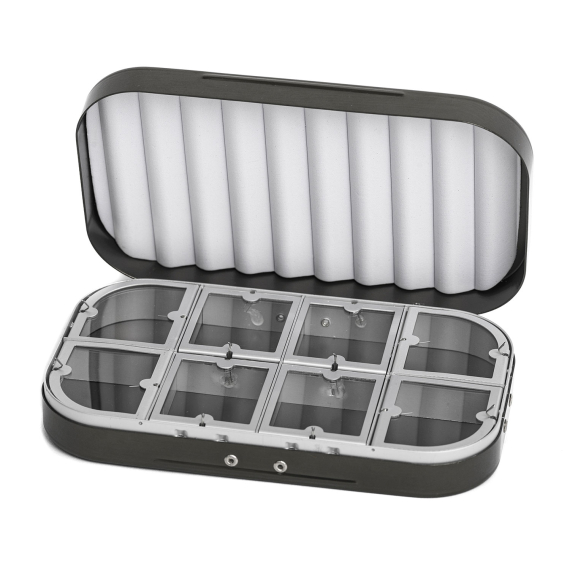 Aluminium box 8 compartments - Grey i gruppen Opbevaring / Tackle-bokse / Flueæsker hos Sportfiskeprylar.se (CH-304)