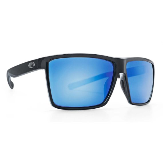 Costa Rincon Shiny Black (Glas) - Blue Mirror 580G i gruppen Beklædning og fodtøj / Briller / Polaroidbriller hos Sportfiskeprylar.se (CO-RIN11-OBMGLP)