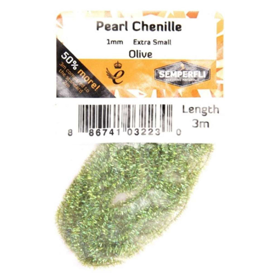 Semperfli Pearl Chenille 1mm - Olive i gruppen Fiskemetoder / Fluefiskeri / Fluebinding / Fluebindingsmateriale / Yarn & Chenille hos Sportfiskeprylar.se (CPSC001OLV)