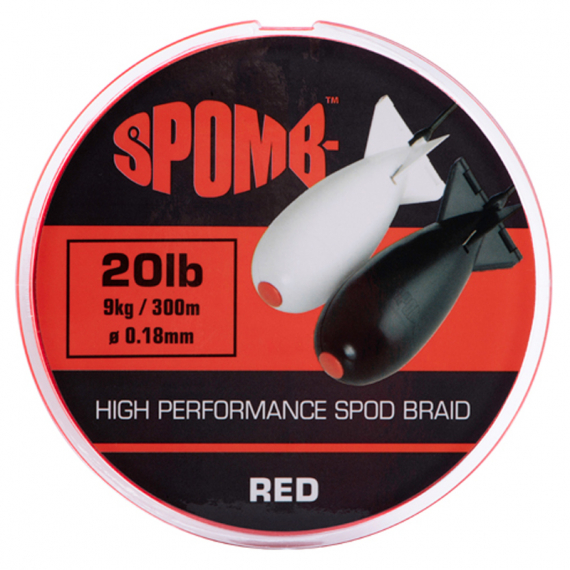 Spomb Braid 300m 9kg/20lb 0.18mm Red i gruppen Snøre / Multifilament hos Sportfiskeprylar.se (DBL001)