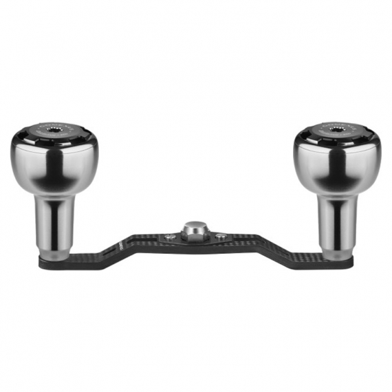 Gomexus Carbon Fiber Double Handle with CNC Knob 7x4mm - Smoke i gruppen Hjul / Tilbehør fiskehjul / Hjul håndsving hos Sportfiskeprylar.se (DCS105AS30SKBK)