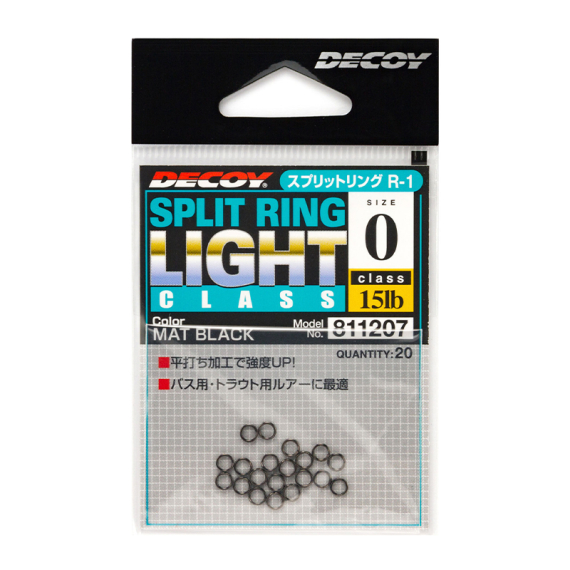 Decoy R-1 Split Ring Light Class Black i gruppen Kroge og endegrej / Stingere og stingertilbehør / Stingertilbehør hos Sportfiskeprylar.se (DR10r)
