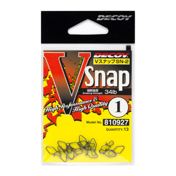 Decoy SN-2 V Snap i gruppen Kroge og endegrej / Snappere / Hurtigkoblinger hos Sportfiskeprylar.se (DSN2V0r)