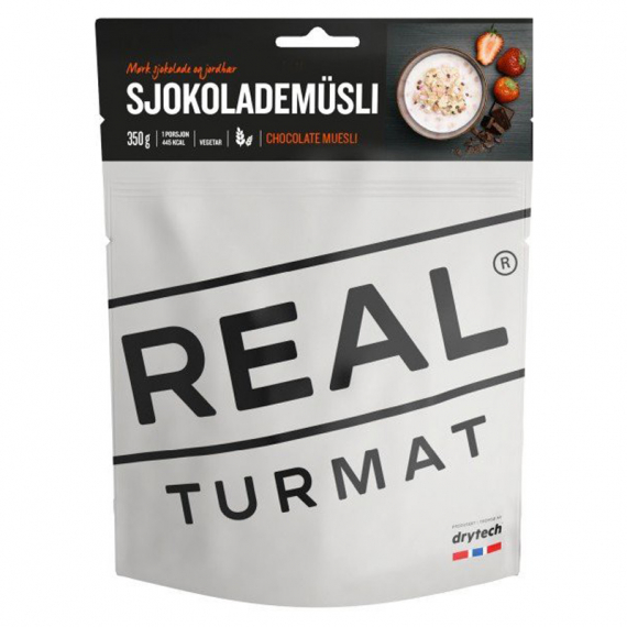 Real Turmat Chocolate Muesli i gruppen Outdoor / Lejrmad / Frysetørret mad hos Sportfiskeprylar.se (DT5362)