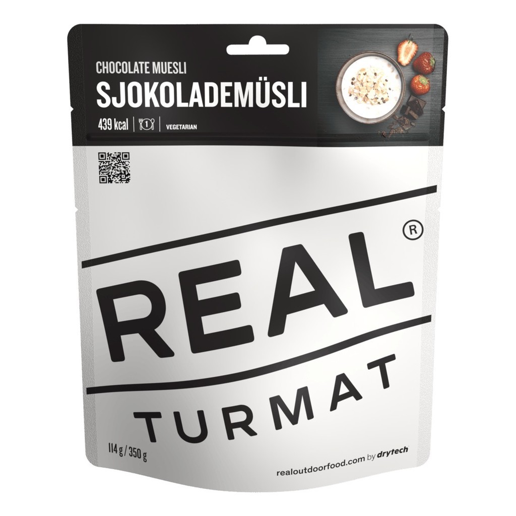 Real Turmat Chocolate Muesli i gruppen Outdoor / Lejrmad / Frysetørret mad hos Sportfiskeprylar.se (DT6051)