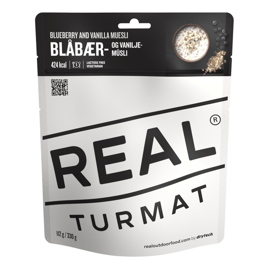 Real Turmat Blueberry And Vanilla Muesli i gruppen Outdoor / Lejrmad / Frysetørret mad hos Sportfiskeprylar.se (DT6052)