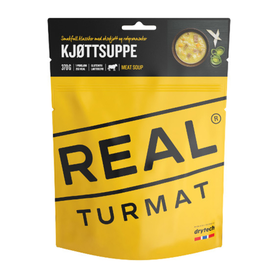 Real Turmat Beef Soup i gruppen Outdoor / Lejrmad / Frysetørret mad hos Sportfiskeprylar.se (DT6080)
