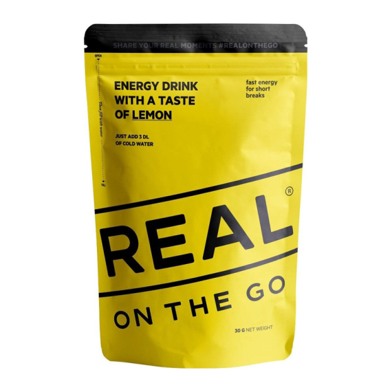 Real Turmat Energy Drink - Lemon i gruppen Outdoor / Lejrmad / Drikkevarer hos Sportfiskeprylar.se (DT9276)