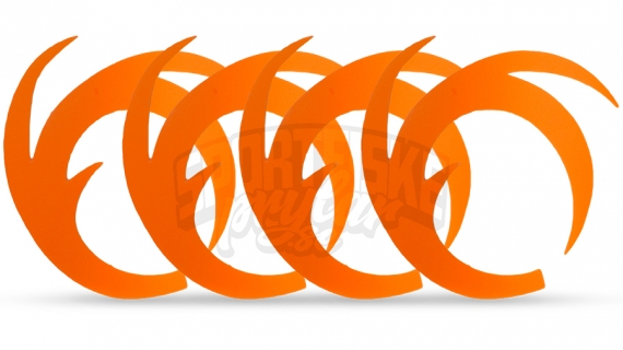 Dragon Tails XL 4-pack, Fluo Orange i gruppen Kroge og endegrej / Fluebinding / Fluebindingsmateriale / Haler hos Sportfiskeprylar.se (F-DT4100)