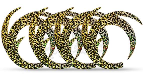 Dragon Tails XL 4-pack, Holographic Gold i gruppen Kroge og endegrej / Fluebinding / Fluebindingsmateriale / Haler hos Sportfiskeprylar.se (F-DT4103)