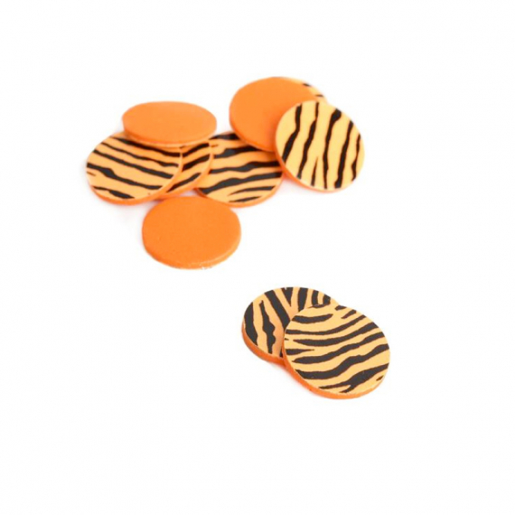 Waterpushing Disc 10-pack - Barred Fluo Orange i gruppen Kroge og endegrej / Fluebinding / Fluebindingsmateriale / Poppers og magic heads hos Sportfiskeprylar.se (F-WP105)