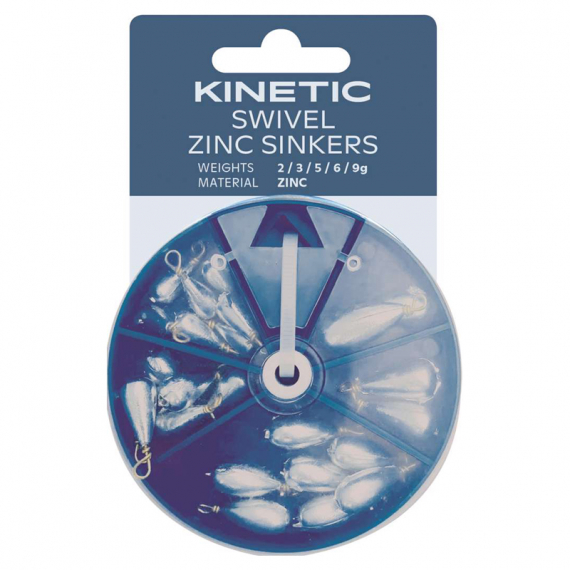 Kinetic Swivel Zinc Sinkers Assortment i gruppen Kroge og endegrej / Synk og lod / Pæresynk hos Sportfiskeprylar.se (F649-259-275)