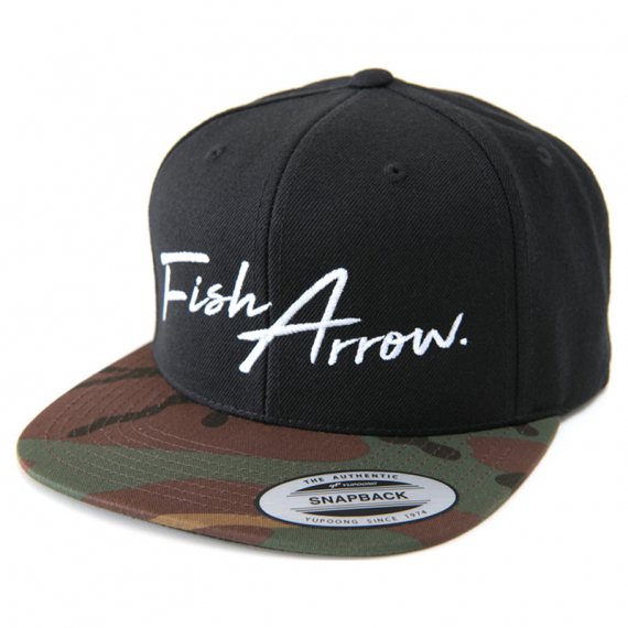 Fish Arrow FA Flat Cap Black/Green Camo i gruppen Beklædning og fodtøj / Kasketter og hovedbeklædning / Kasketter / Caps hos Sportfiskeprylar.se (FA-4573251345429)
