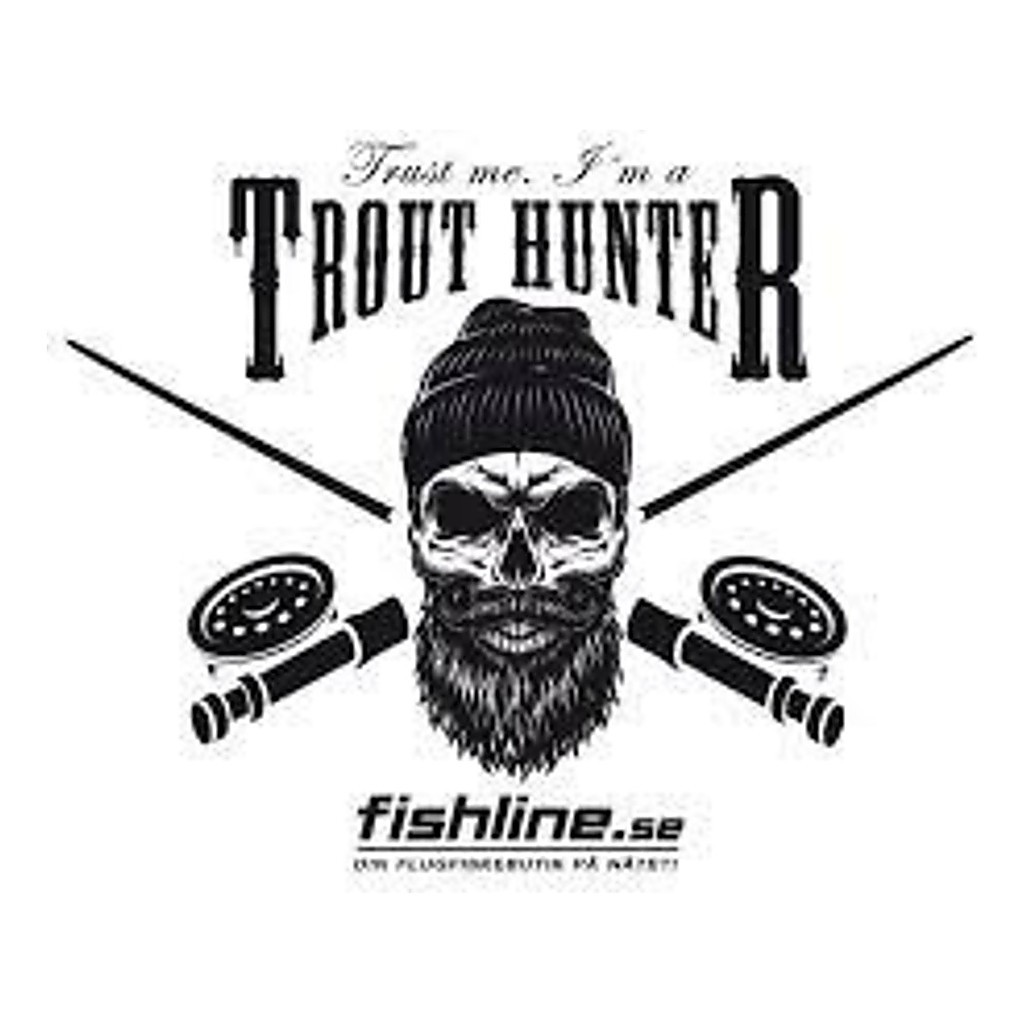 Fishline TROUTHUNTER sticker i gruppen Andet / Klistermærker og overføringsbilleder hos Sportfiskeprylar.se (FL-STICK-THUNTER)