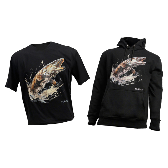 Fladen Pike Hunter T-shirt & Hoodie Bundle i gruppen Beklædning og fodtøj / Beklædning / Sweatere / Hættetrøjer hos Sportfiskeprylar.se (FLADENPIKEHUNTERSET)