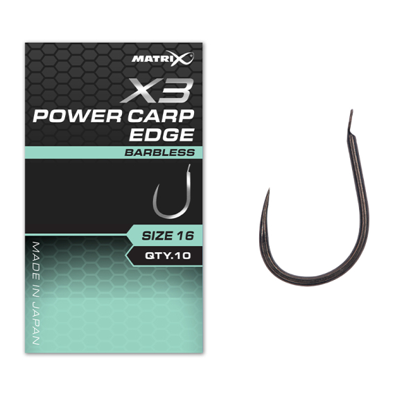 Matrix X3 Power Carp Edge Barbless i gruppen Kroge og endegrej / Kroge / Enkeltkroge hos Sportfiskeprylar.se (GHK174r)