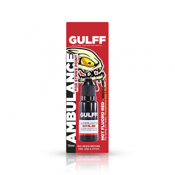 Gulff Ambulance Red 15ml i gruppen Udstyr og tilbehør / Superlim og epoxy / UV-lim hos Sportfiskeprylar.se (GU15AR)