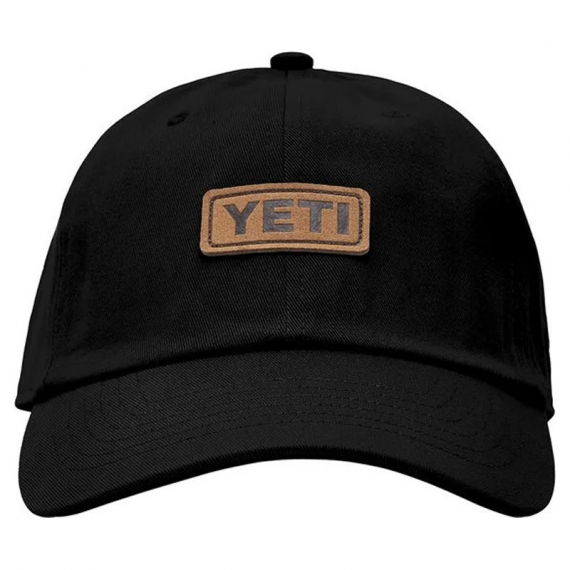 Yeti Leather Logo Badge 6 Panel Soft Crown Hat Black i gruppen Beklædning og fodtøj / Kasketter og hovedbeklædning / Kasketter / Dad Caps hos Sportfiskeprylar.se (H007B)