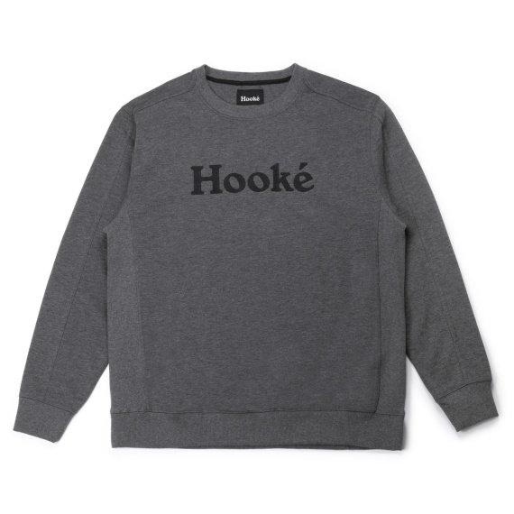 Hooke Original Crewneck Heather Charcoal - S i gruppen Beklædning og fodtøj / Beklædning / Sweatere / Sweatshirts hos Sportfiskeprylar.se (HK19FW-CRN1-HCH-S)