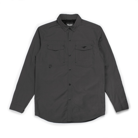 Hooke Fisherman Shirt Grey S i gruppen Beklædning og fodtøj / Beklædning / Skjorter hos Sportfiskeprylar.se (HK19SS-FS-GR-S)