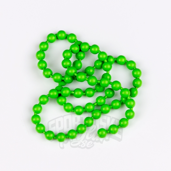 Flourescent Bead Chain Medium #132 Fluo Green i gruppen Kroge og endegrej / Fluebinding / Fluebindingsmateriale / Cones hos Sportfiskeprylar.se (HL-FBC132)