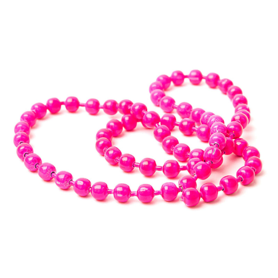 Flourescent Bead Chain Medium #138 Fluo Pink i gruppen Kroge og endegrej / Fluebinding / Fluebindingsmateriale / Cones hos Sportfiskeprylar.se (HL-FBC138)