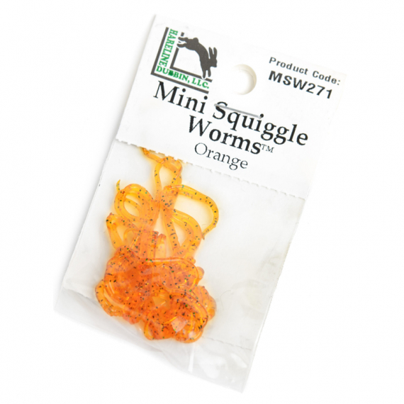 Mini Squiggle Worms #271 Orange i gruppen Kroge og endegrej / Fluebinding / Fluebindingsmateriale / Andre syntetiske materialer hos Sportfiskeprylar.se (HL-MSW271)