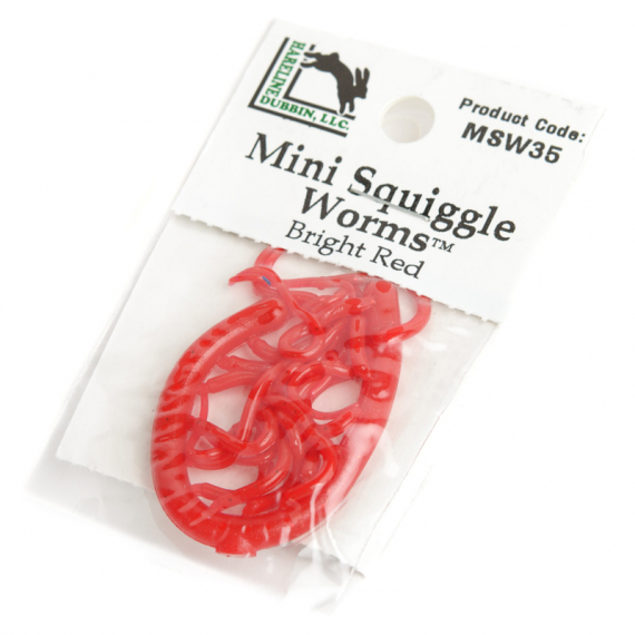 Mini Squiggle Worms #35 Bright Red i gruppen Kroge og endegrej / Fluebinding / Fluebindingsmateriale / Andre syntetiske materialer hos Sportfiskeprylar.se (HL-MSW35)