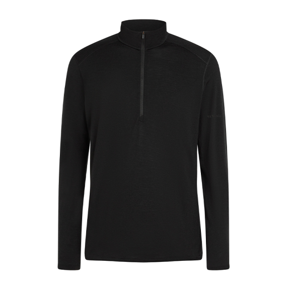 Icebreaker Mens 200 Oasis LS Half Zip Black i gruppen Beklædning og fodtøj / Beklædning / Undertøj / Langærmede undertrøjer hos Sportfiskeprylar.se (IBB043670011006r)