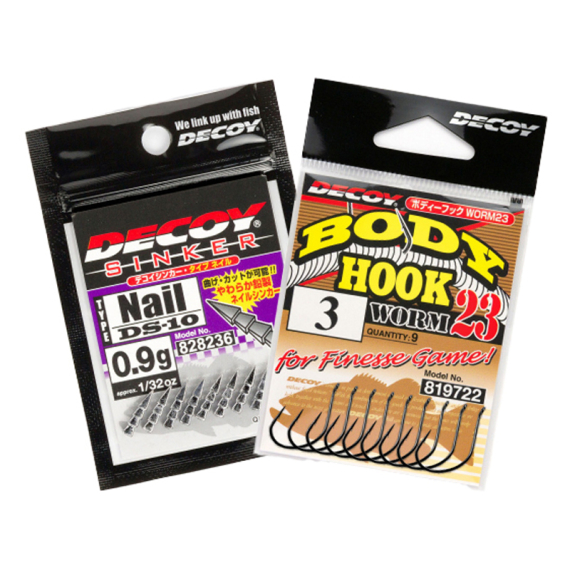 Decoy Neko/Wacky Rig Bundle i gruppen Kroge og endegrej / Færdiglavede rigs / Færdiglavede aborre-forfang hos Sportfiskeprylar.se (JDMNEKOREGBUNDLE)