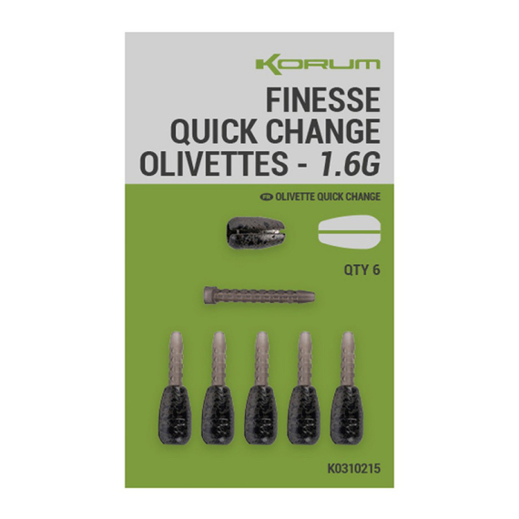 Korum Finesse Quick-Change Olivettes i gruppen Kroge og endegrej / Synk og lod hos Sportfiskeprylar.se (K0310215r)