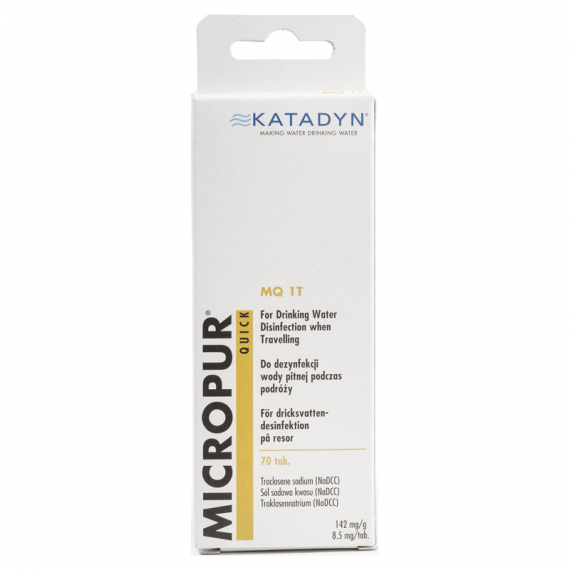Katadyn Micropur Quick MT1T - 70 tabletter i gruppen Outdoor / Andet friluftsudstyr / Hygiejne og sundhed hos Sportfiskeprylar.se (KA8019951)