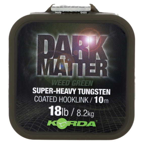 Korda Dark Matter Tungsten Coated Braid Green 10m i gruppen Kroge og endegrej / Ledere og Forfangsmateriale / Forfangsmateriale / Forfangsmateriale multifilament hos Sportfiskeprylar.se (KDMCW18r)