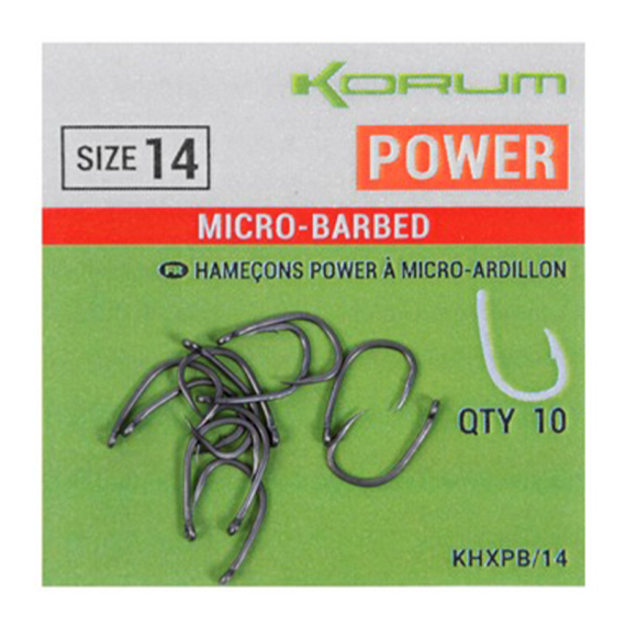 Korum Xpert Power Micro-Barbed i gruppen Kroge og endegrej / Kroge / Specimen kroge hos Sportfiskeprylar.se (KHXPB-06r)