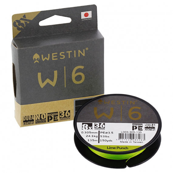 Westin W6 8 Braid Lime Punch i gruppen Snøre / Multifilament hos Sportfiskeprylar.se (L003-080-135r)
