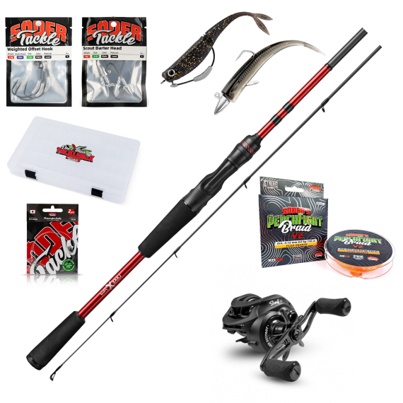 Lake X Perch Soft Jerkbait combo i gruppen Sæt / Kastesæt / Kastesæt Aborre hos Sportfiskeprylar.se (LAKEXSOFTJERKBAITSET)