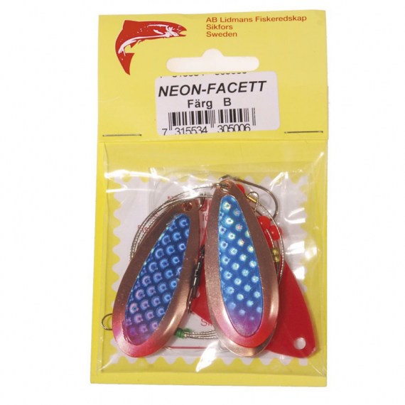 Lidmans Släp Neon-Facett i gruppen Madding / Trolling woblere og spoons / Ørred Spoons/Flashere hos Sportfiskeprylar.se (LD37r)