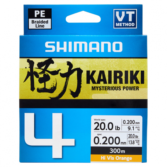 Shimano Kairiki 4, Orange - 150m i gruppen Snøre / Multifilament hos Sportfiskeprylar.se (LDM54TE0810015HORANGEr)