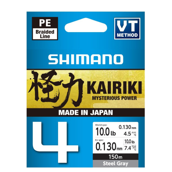 Shimano Kairiki 4 150m Steel Gray i gruppen Snøre / Multifilament hos Sportfiskeprylar.se (LDM54TE4028015Sr)